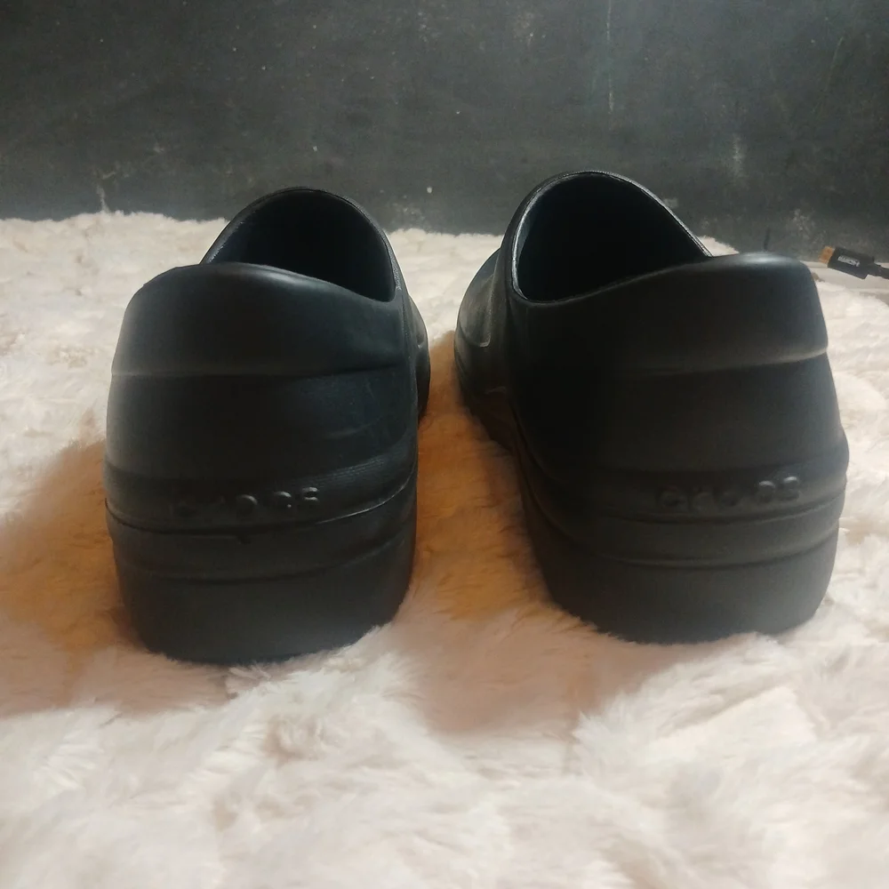 Crocs Neria Pro II Clogs Womens 10 Slip On Slip Resistant Black Work Shoes - Picture 2 of 10